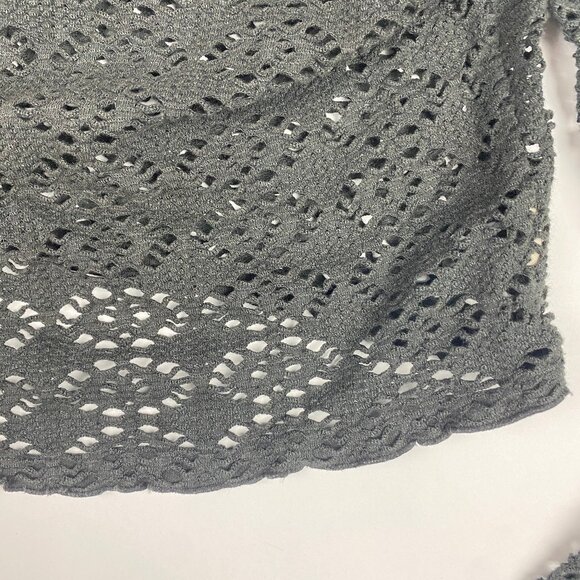 FP Beach Crochet Long Sleeve Crop Top Women's Size Small - Picture 5 of 11